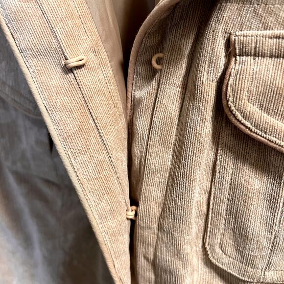Chico’s Corduroy Palia Jacket Size Small in Camel Jacquard Damask - Picture 10 of 13